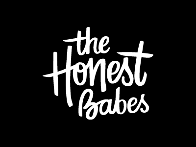 The Honest Babes logotype branding identity lettering logo script type