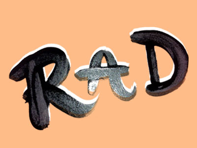 Rad lettering type
