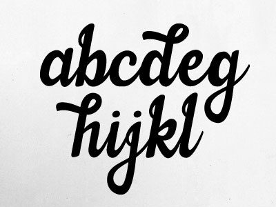 Script preview lettering typeface typography