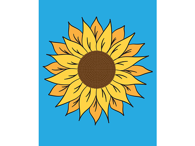 Sunflower art artist design drawing illustration sunflower vector