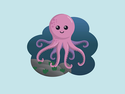 Octopus graphic design illustration octopus summer underwater vector vector design