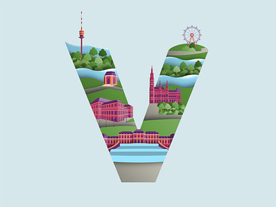 Vienna design graphic design illustration llustrator typogaphy vector