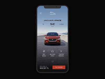 Jaguar App Concept 360 view animation app automobile car app concept concept design design interaction interaction design jaguar mobile app mobile ui ui ui ux vehicle