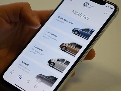 Volkswagen App Concept - Models animation automobile car app card cards color change concept concept design interaction interaction design models ui ui ux ui design ux ux design volkswagen