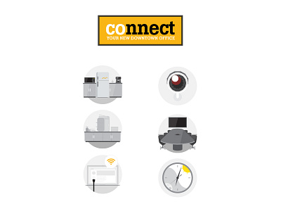 Connect Coworking Website Illustrations