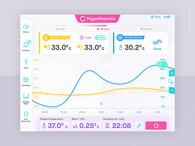 Therapy Screen for Medical Device app design ios medical ui ux