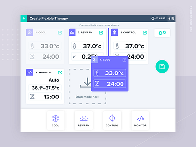 Custom Therapy Screen for Medical Device