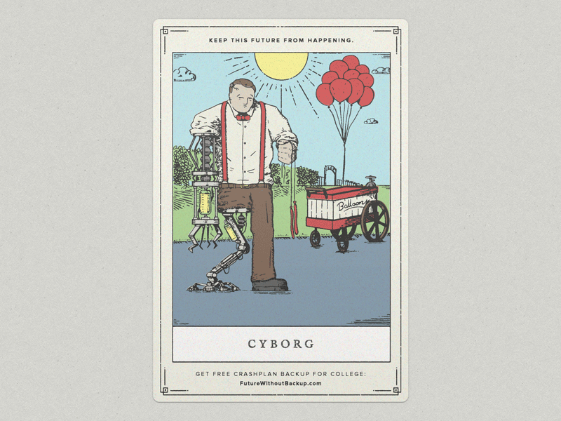 Cyborg Tarot Card card illustration tarot