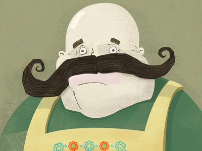 Udo german illustration mustache