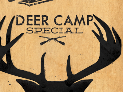Deer Camp Special antlers beer deer hunting northern rifles