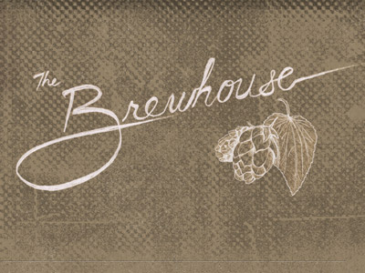 Brewhouse Header brewhouse hand drawn hops pencil type website