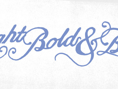 Bright Bold & Beautiful ampersand b script type typography