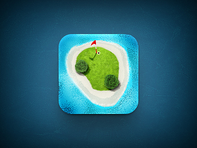 Mini Golf Game Icon blue game golf green ios iphone