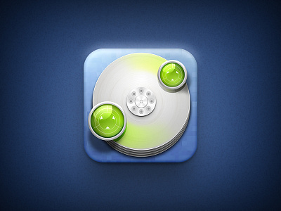 HDD Cleaner App Icon app blue cleaner cleaning green hdd icon mac