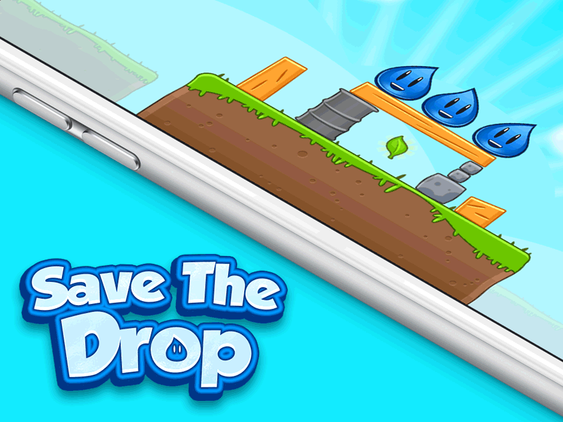Save The Drop apple watch game illustration ipad iphone