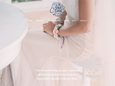 The French Petal Website branding florist flowers website wedding