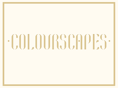 Colourscapes Branding antique art deco art nouveau branding custom typeface design gold