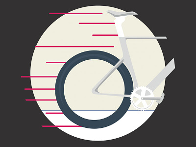 Custom illustration bike button custom cycling design flat illustration ui website wheel