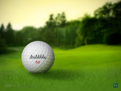 Golf by Photoshop ball draw golf