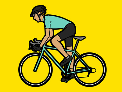 Cyclist (Illustration material) illustration