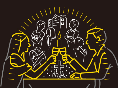 Cheers (Illustration material) illustration