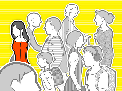 People (Experiment of shaded) illustration people vector