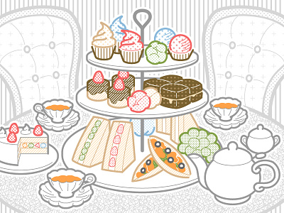 Background fix ver. illustration sweets vector