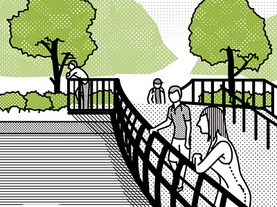 At the park illustration vector