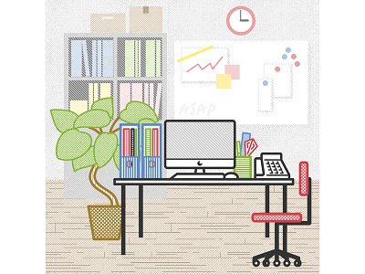Workroom affinitydesigner illustration room vector