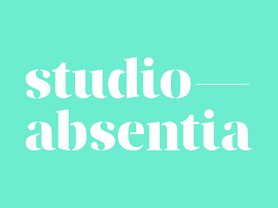 Studio—Absentia Logo branding logo logotype type typography visual identity