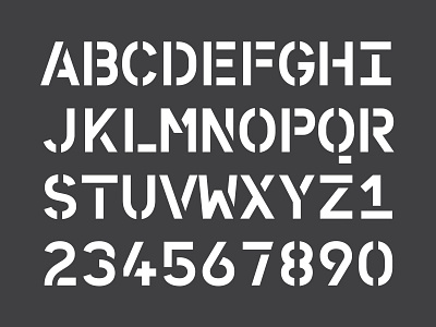 WIP Personal branding - character set monospace stencil type typeface typography