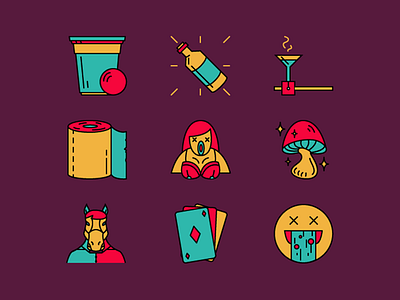 Party icons fun icons party