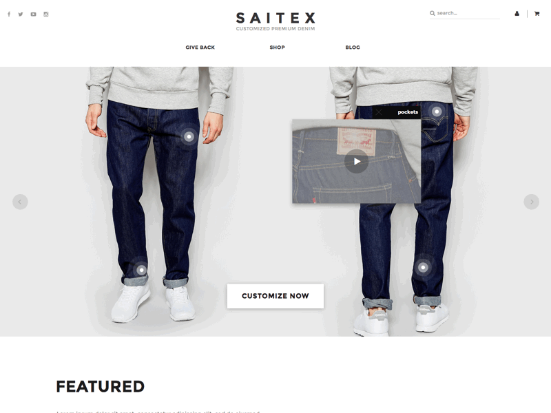 A landing page for a fashion site fashion jeans landing page