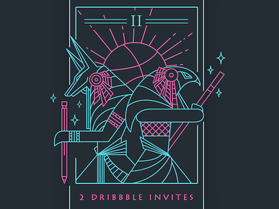 Dribbble Invite x2 card dribbble egypt invite