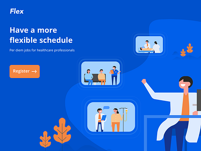 Landing page for health portal