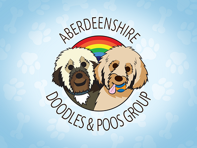Aberdeenshire Doodles And Poos Group Logo adobe illustrator branding cockapoo dogs idenity illustrator labradoodle logo pets