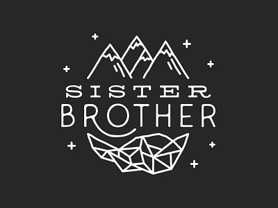 SisterBrother Tee apparel band geometry illustration lines mono weight mountain shirt