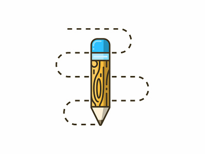 Drunk Pencil blue illustration pencil stroke wood wood grain yellow