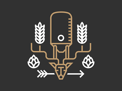 Beer + Bucks antlers beer hops icon iconography illustration line stroke wheat