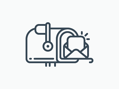 Onboarding Icon: Mailbox icon iconography illustration inbox mail mailbox onboarding setup