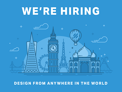 We're hiring! branding design hire hiring illustration job remote web work