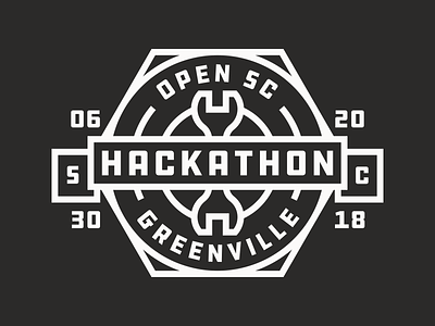 OpenSC Hackathon 2018 badge event hack hackathon logo stroke vector wrench