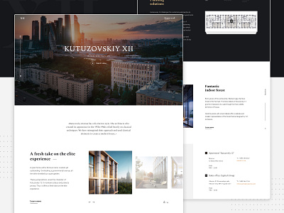 Other landing pages - KUTUZOVSKIY XII build building business elite landing luxe modern