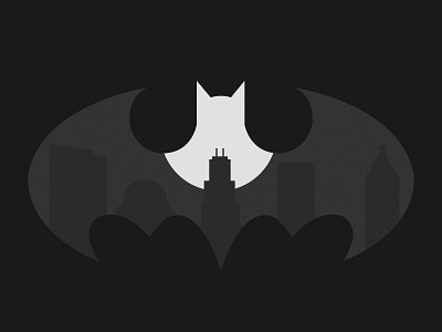 Batman and Gotham city batman comic flat gotham hero icon illustration minimal super hero superhero vector white space