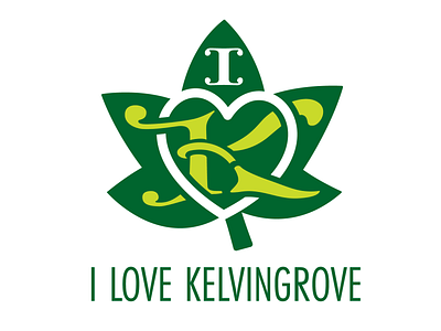 I love Kelvingrove branding branding design flat graphic design illustration illustrator logo minimal typography vector