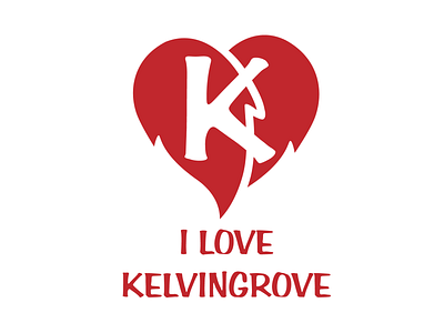 I love Kelvingrove 2 branding design flat graphic design illustration illustrator logo minimal typography vector