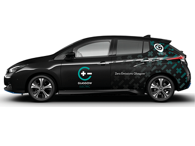 Glasgow Electric Car livery "Polarity" brand branding design flat graphic design identity illustrator logo minimal vector