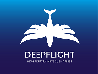 Deep Flight Logo branding clean design flat graphic design identity illustrator logo typography vector