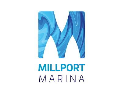 Millport Marina branding clean design graphic design identity illustration logo minimal typography vector
