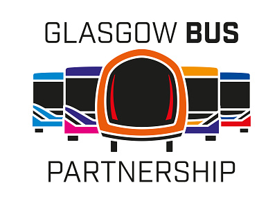 Glasgow Bus Partnership Logotype branding design flat identity illustration illustrator logo minimal typography vector